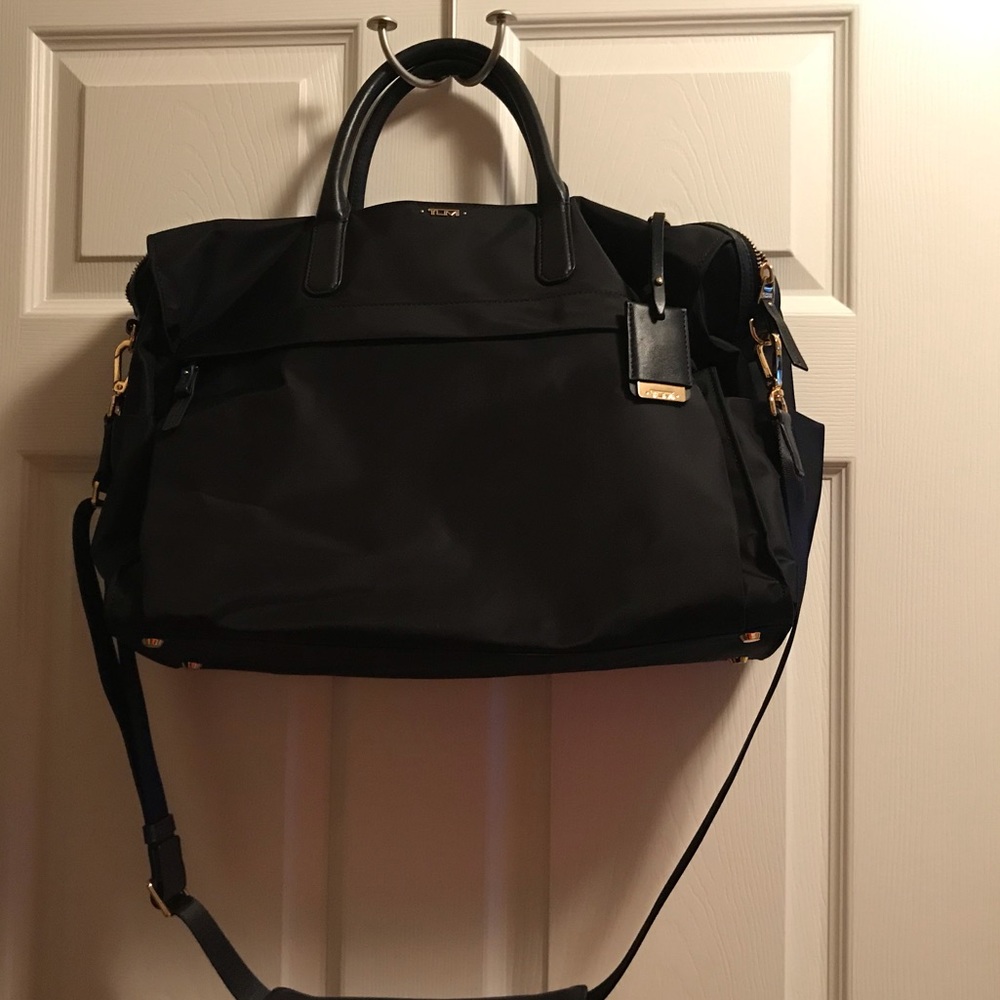 TUMI black womens briefcase
